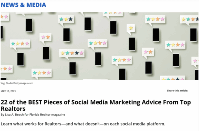 Screenshot of article page on FAR Magazine website