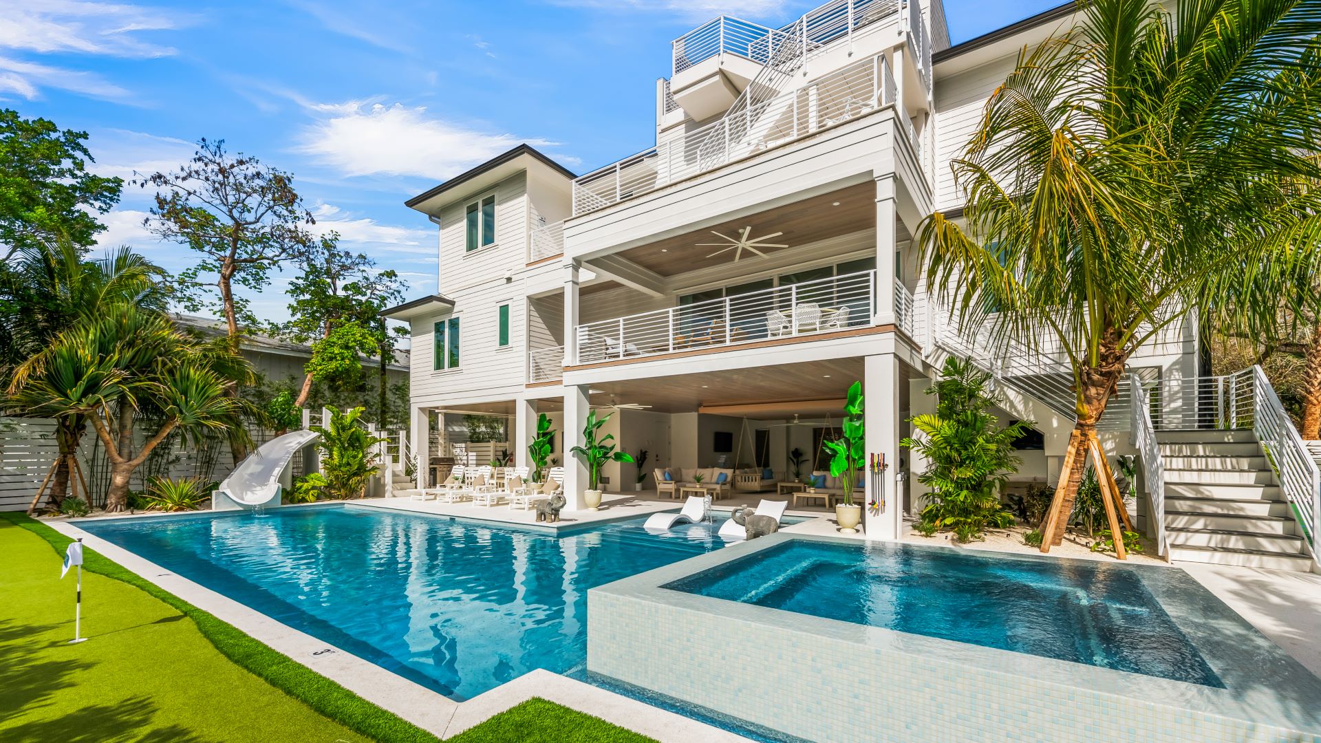 Backyard most expensive home Siesta Key Brian Loebker top luxury realtor Sarasota