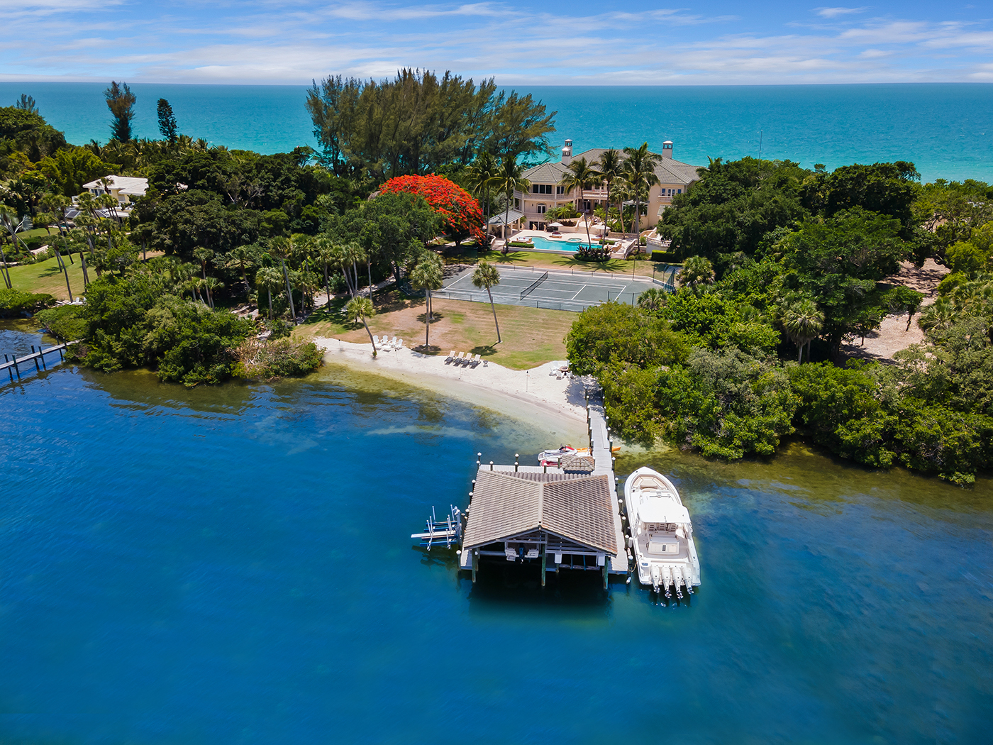 Casey Key luxury waterfront home represented by Brian Loebker